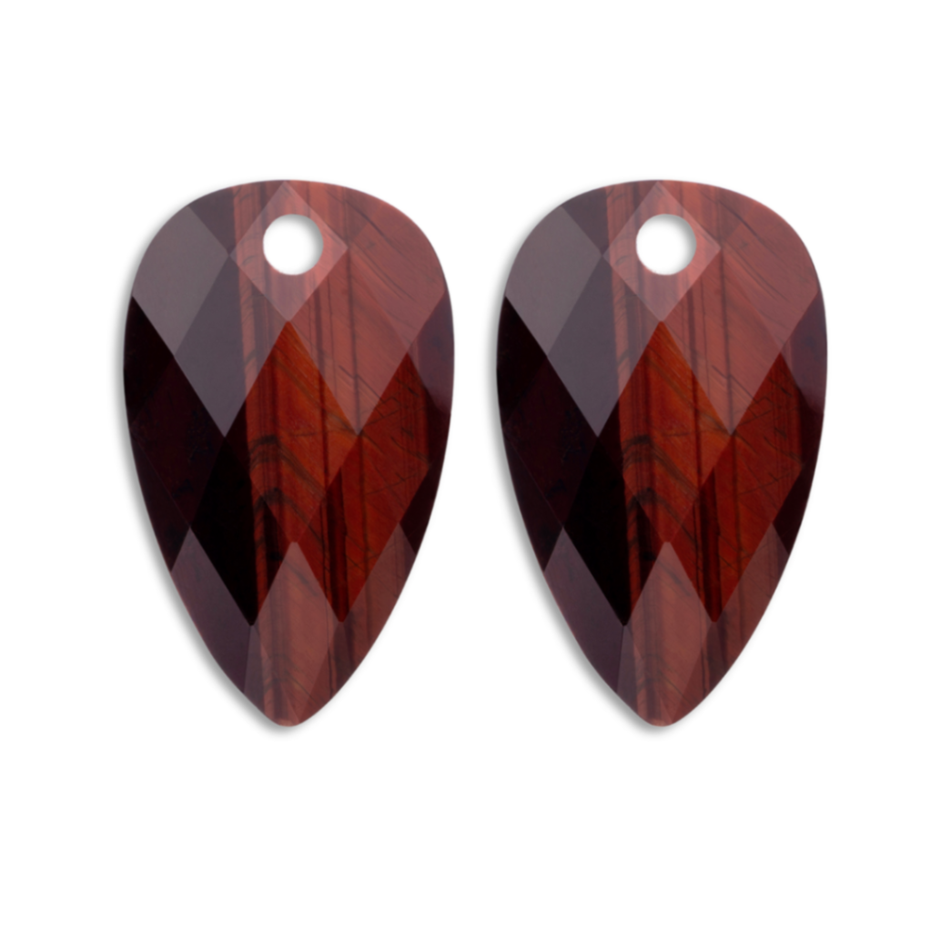 Oorbel bedel los van Red tiger eye