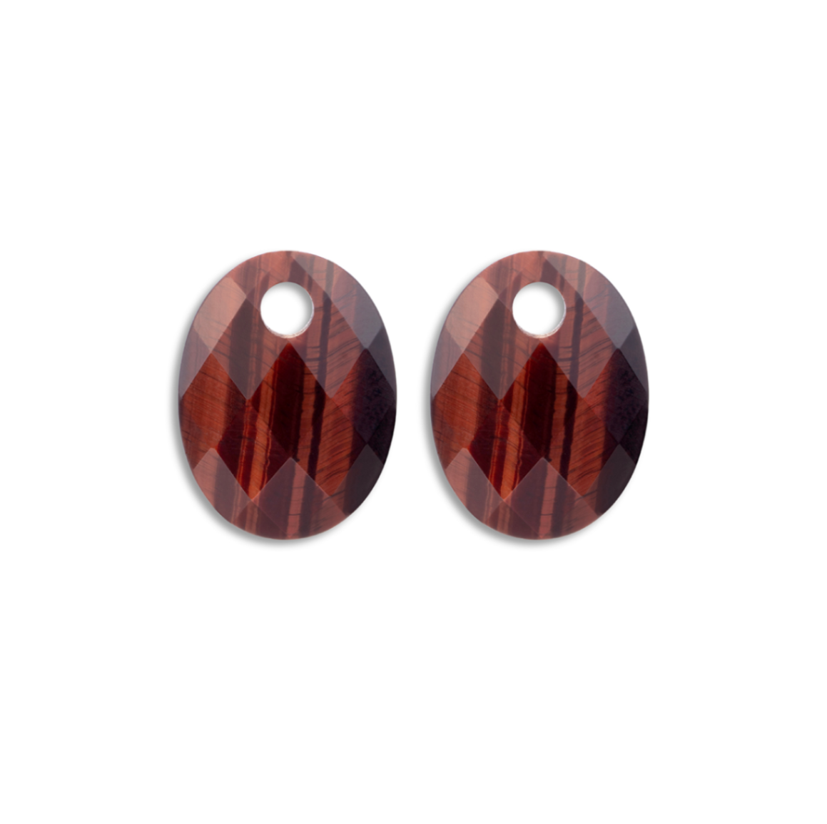 Oorbel bedel los van Red tiger eye