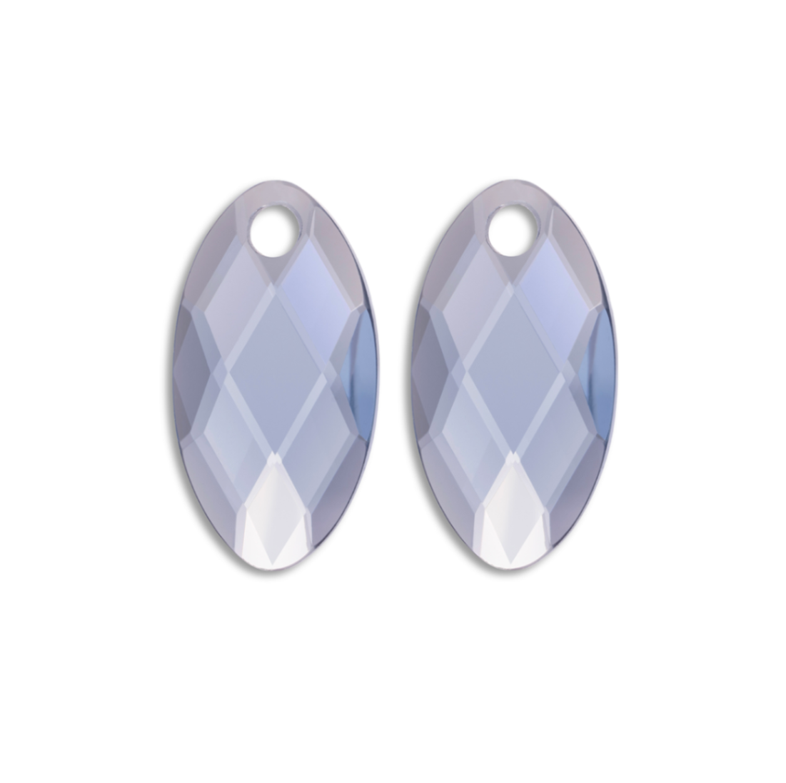 Earstones I Leaf - Ice Blue Quartz