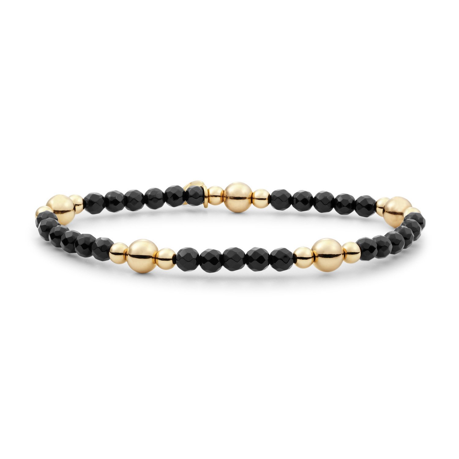 SPARKLING JEWELS ARMBAND BLK01G-G07 ONYX VERGULD
