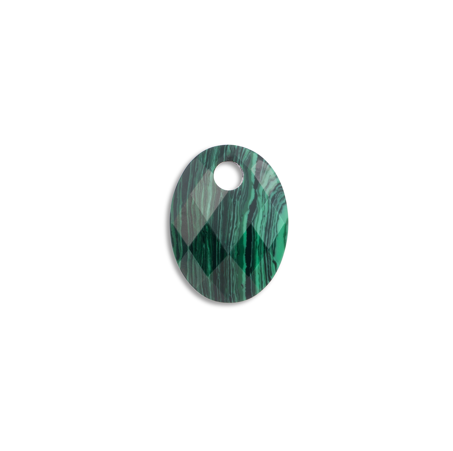De Pendant Edelsteen Medium Oval Malachite heeft iets dat direct opvalt: die intense groene patronen die door elkaar heen lopen als golven in een zee. Malachite is een steen met karakter, elke hanger is uniek door de natuurlijke banen en wervelingen. De ovale vorm benadrukt de vloeiende tekening van de steen, en de medium maat geeft net dat beetje extra aanwezigheid zonder opdringerig te worden. Dit is een sieraad voor een vrouw die van kleur houdt, die durft op te vallen op een verfijnde manier. &bull; Natuurlijke Malachite met unieke patronen &bull; Medium ovale vorm voor een tijdloze uitstraling &bull; Intense groene tinten die opvallen &bull; Te dragen solo of te combineren met andere sieraden Of je hem draagt bij een effen blouse of over een casual outfit, de Pendant Edelsteen Medium Oval Malachite voegt dat persoonlijke detail toe waar je naar zoekt.