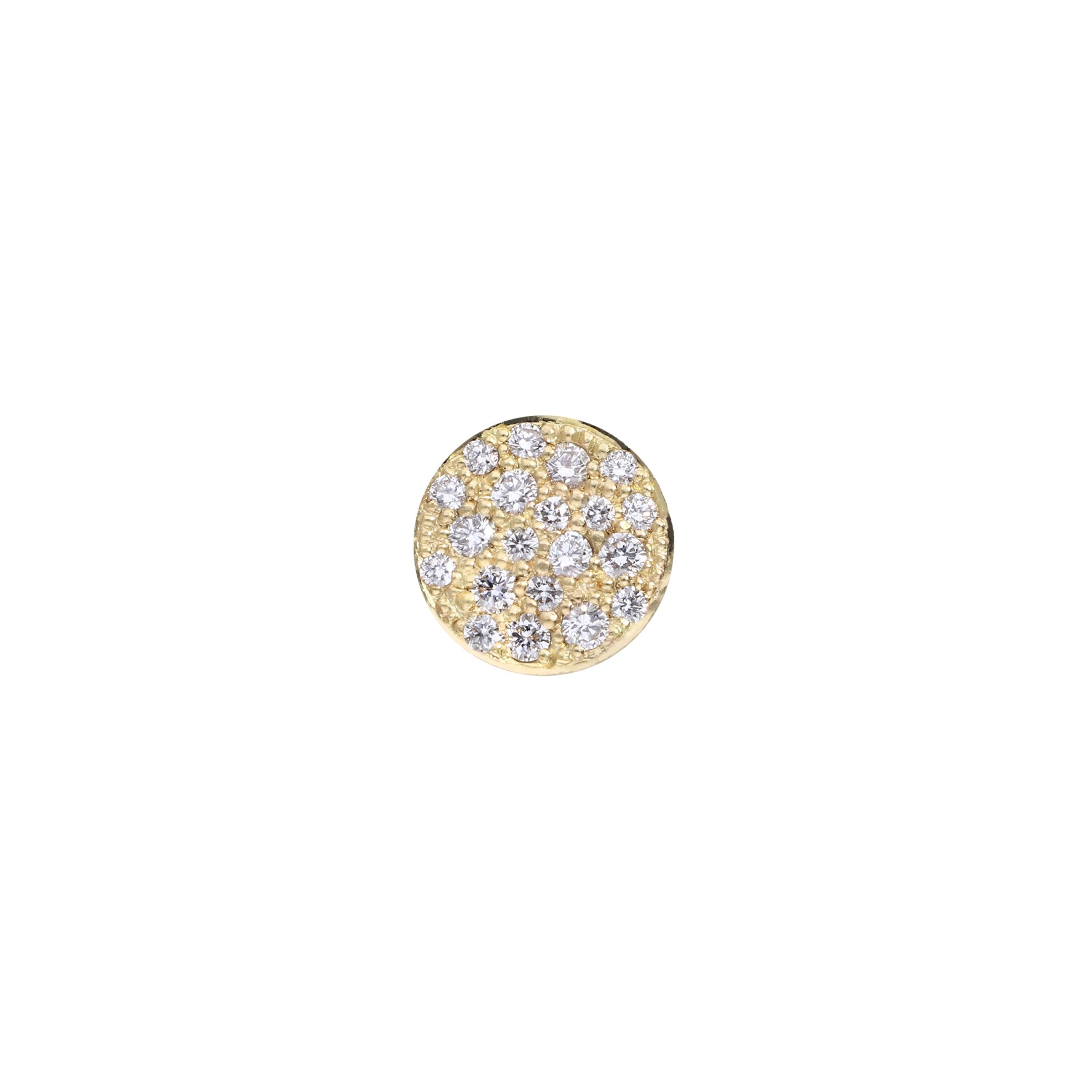 Een 18 krt geelgouden kopje Charlotte met 20 diamant stenen briljant geslepen gezet totaal 0.28 crt.