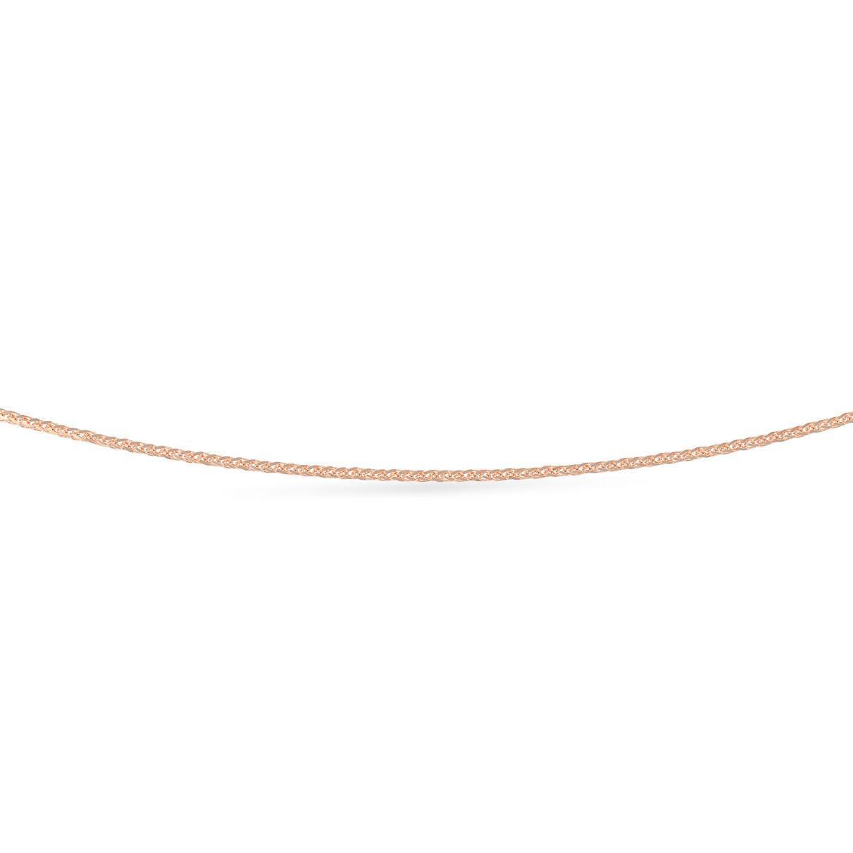 Een 14 krt rose gouden collier 45cm.