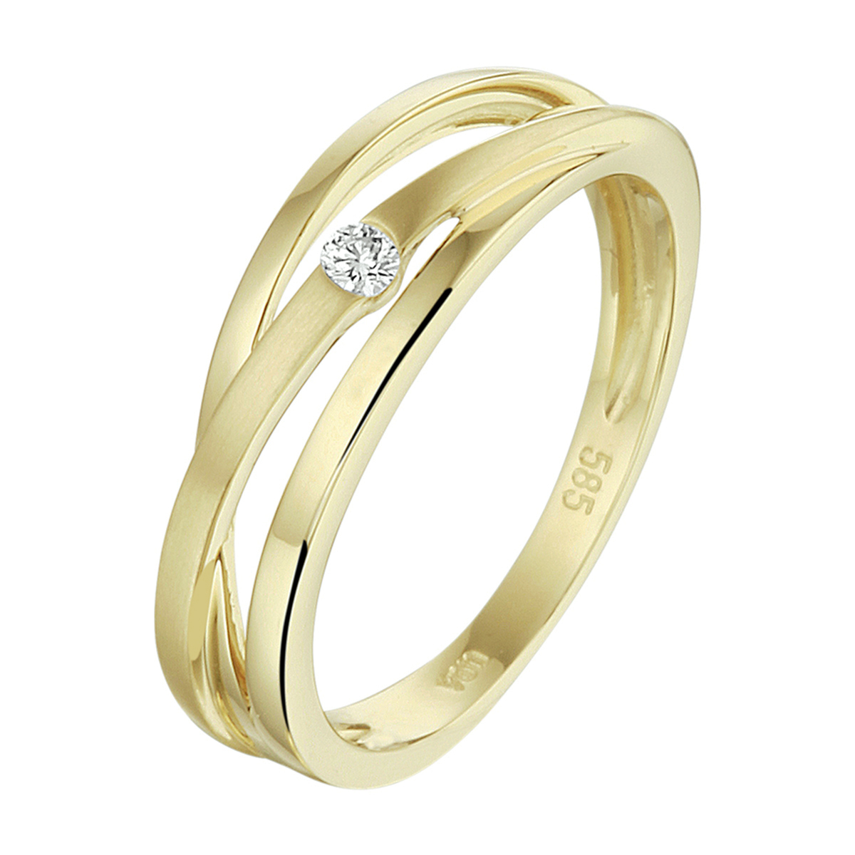 Ring diamant 0.04ct H SI
