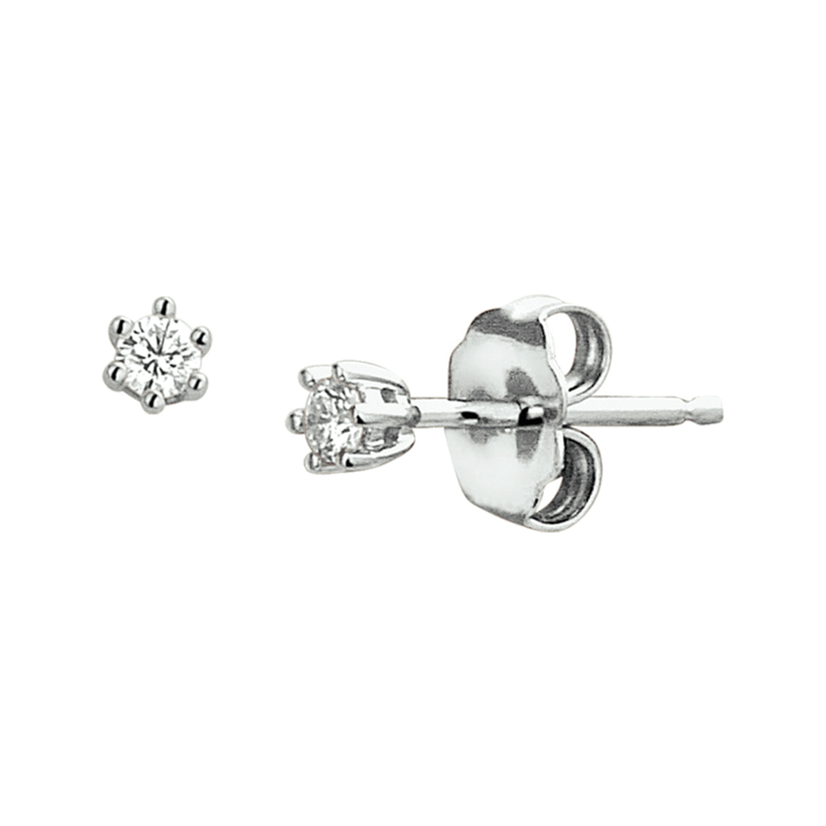 Beschrijving: Witgouden oorknoppen met diamant.
Verpakt per: 1
Doelgroep: dames
Zetting: solitaire (chatonzetting)