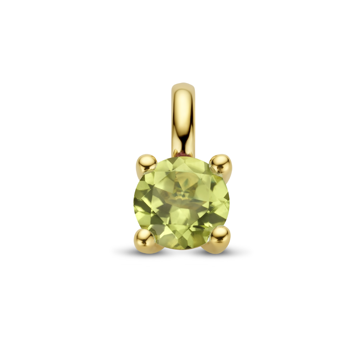 Huiscollectie - 14kt Geelgouden hanger met Peridoot 9.5x5mm 0.55ct