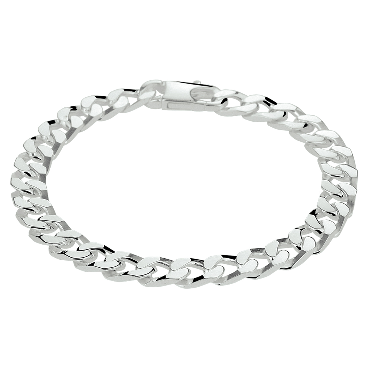 Stijlvolle zilveren armband met een gourmet schakel. De armband heeft een draaglengte van 21cm en een schakelbreedte van 6.5mm. Uitgevoerd met een stevige karabijn sluiting.