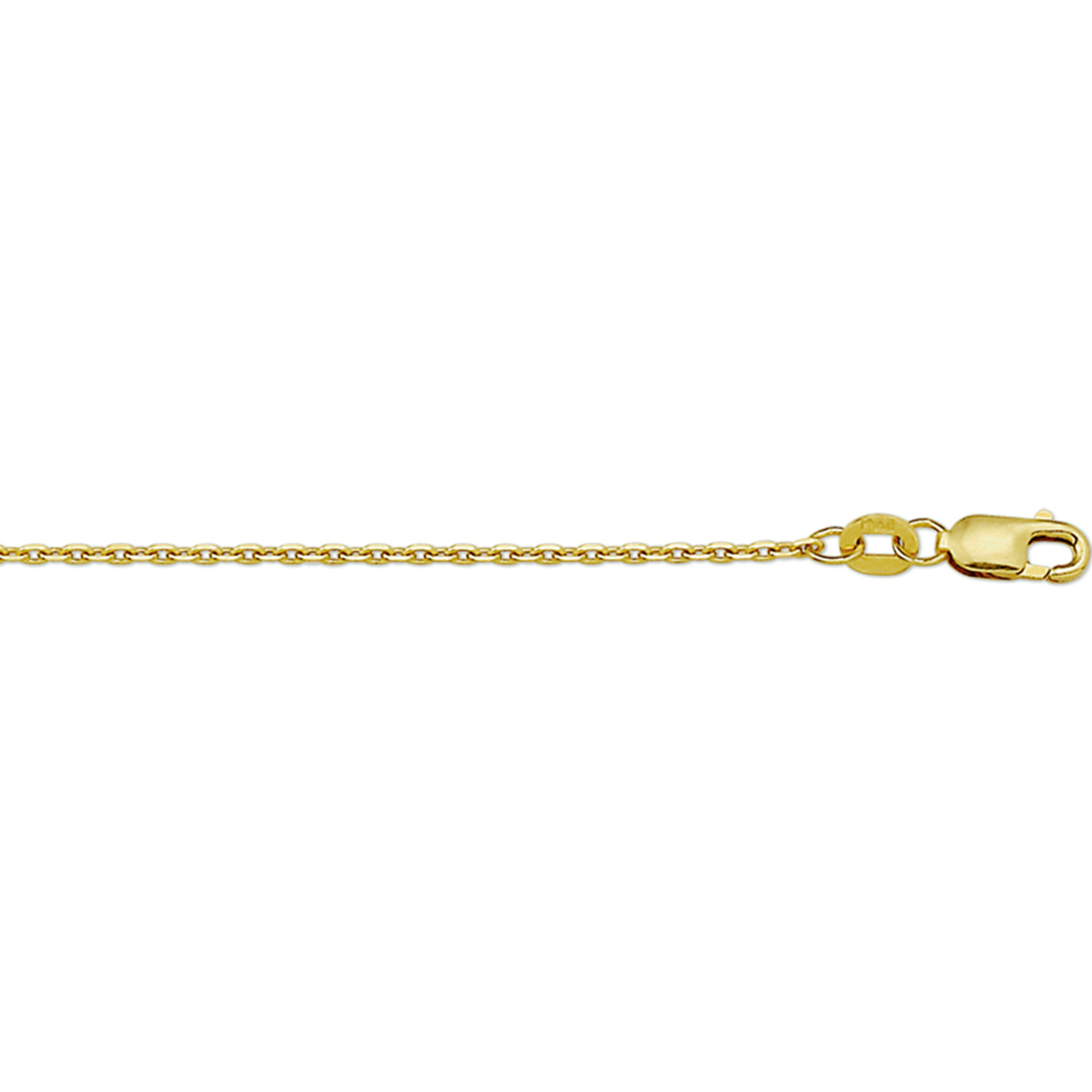 14 Karaat geel gouden anker collier. 41-43-45 cm lang.