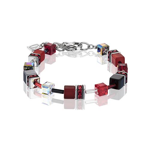 Coeur de Lion armband, red-grey, 4014/30-0312