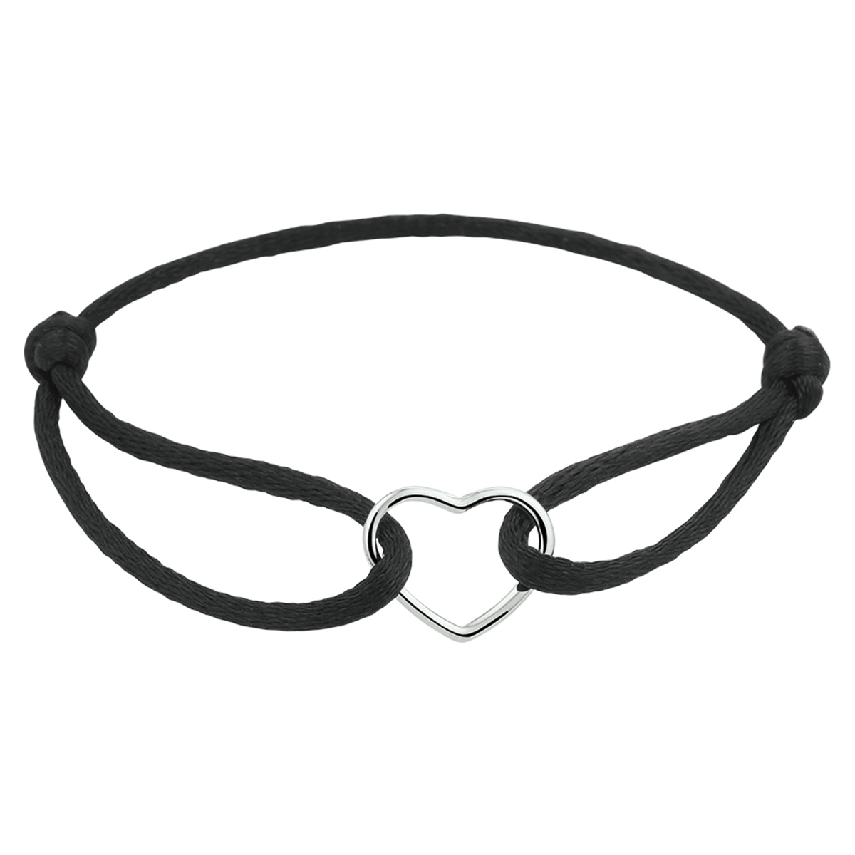 Armband zijde hartje