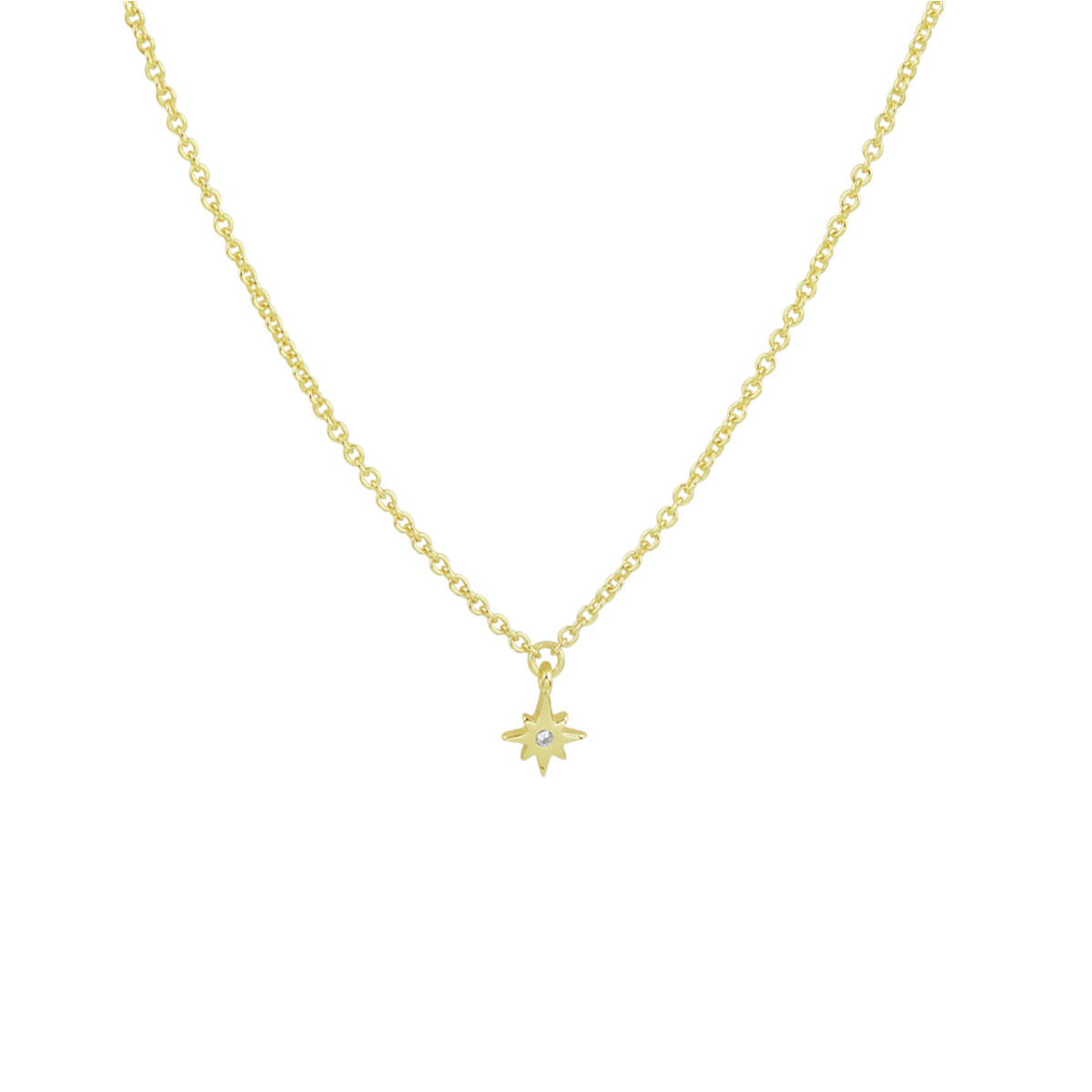 Collier ster zirkonia 1,2 mm 41 + 4 cm