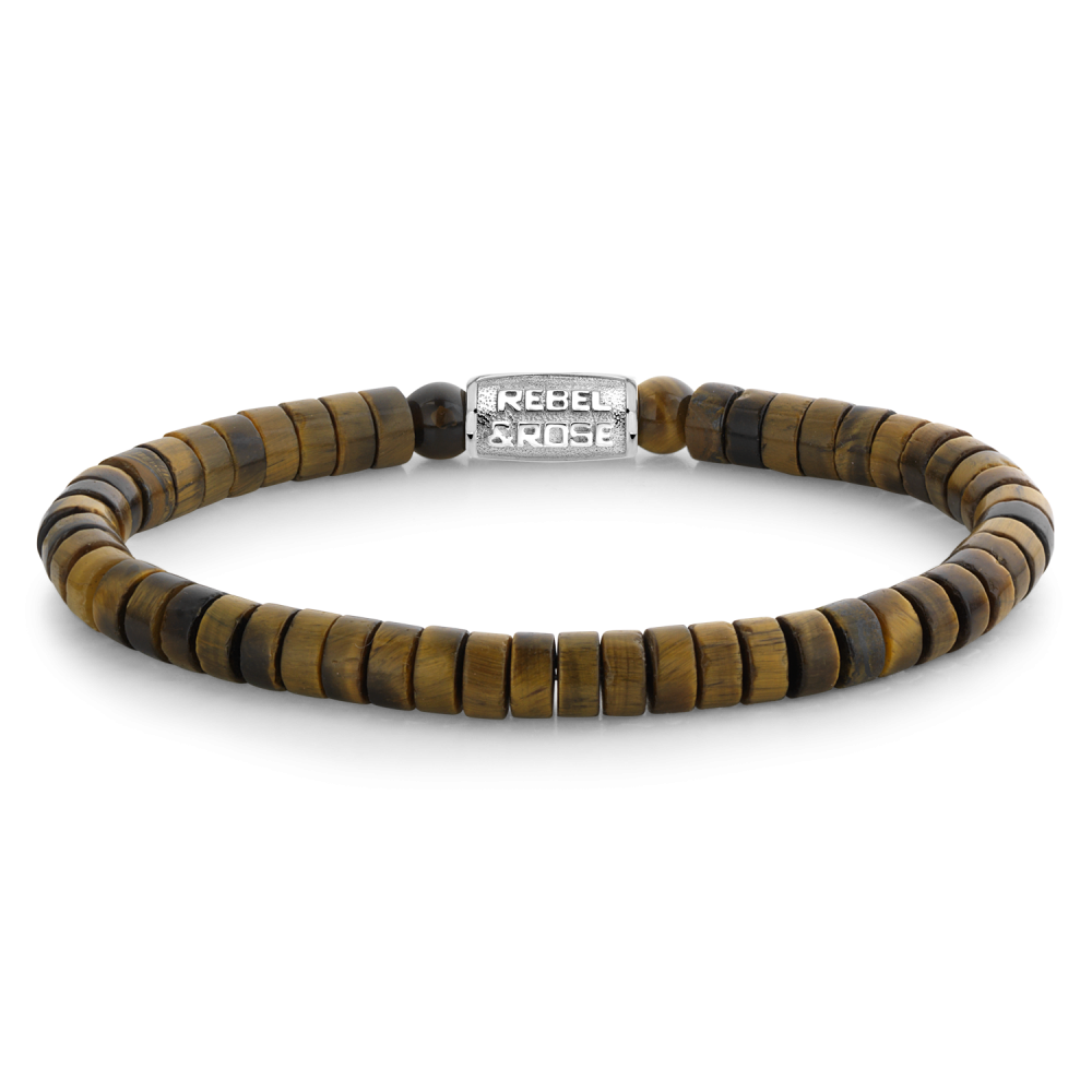 Deze armband is van het merk Rebel & Rose. Het is een unisexsieraad. De armband is bruin van kleur.
