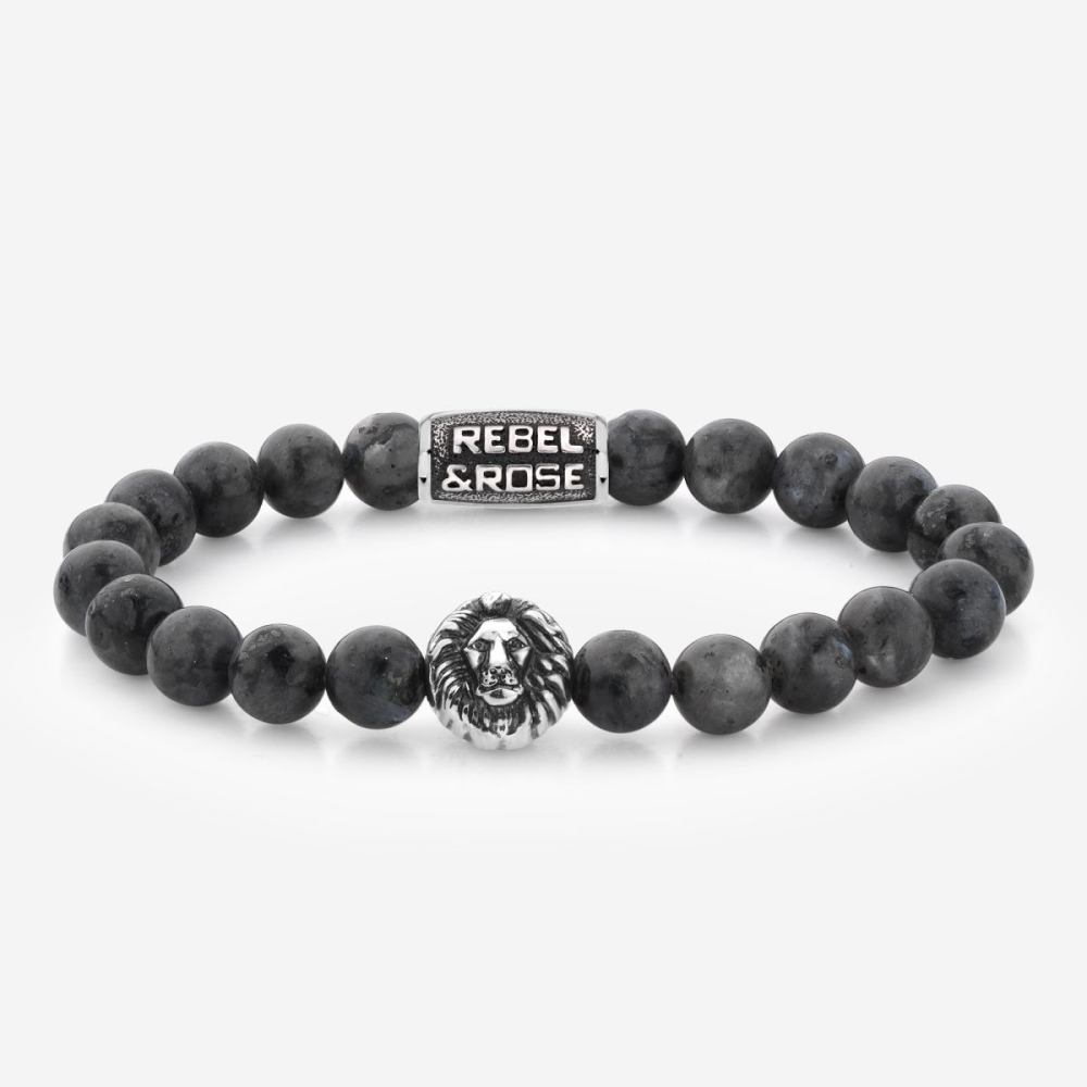 Deze armband is van het merk Rebel & Rose. Het is een herensieraad. De armband is grijs van kleur.