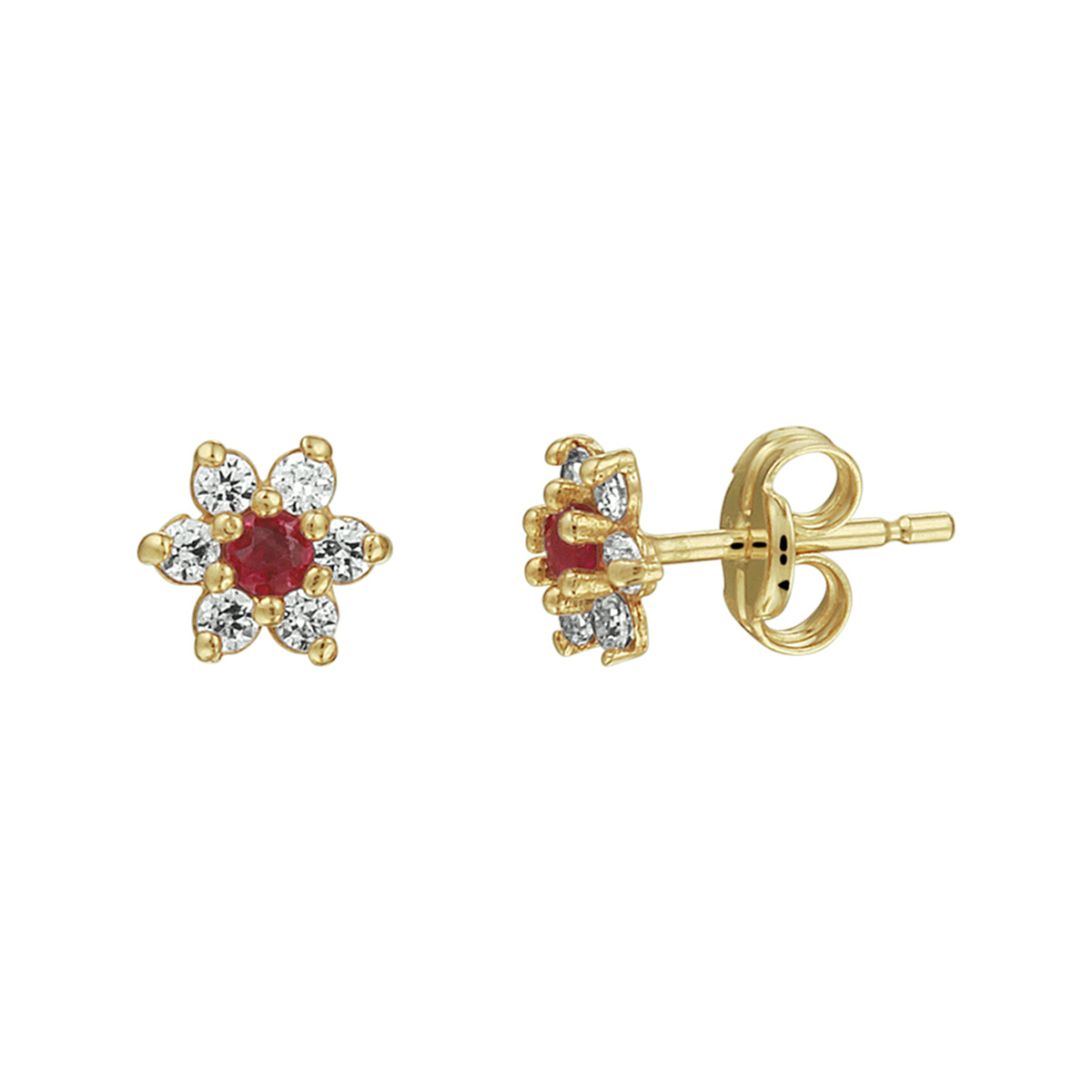 Beschrijving: Geelgouden oorknoppen uitgevoerd met een solitaire briljant geslepen robin en heldere zirkonia stenen in een chaton zetting. De oorknoppen hebben een afmeting van 6x5.4mm is hebben een stevige poussette sluiting.
Doelgroep: dames
Breedte: 5.4 mm
Hoogte: 6 mm