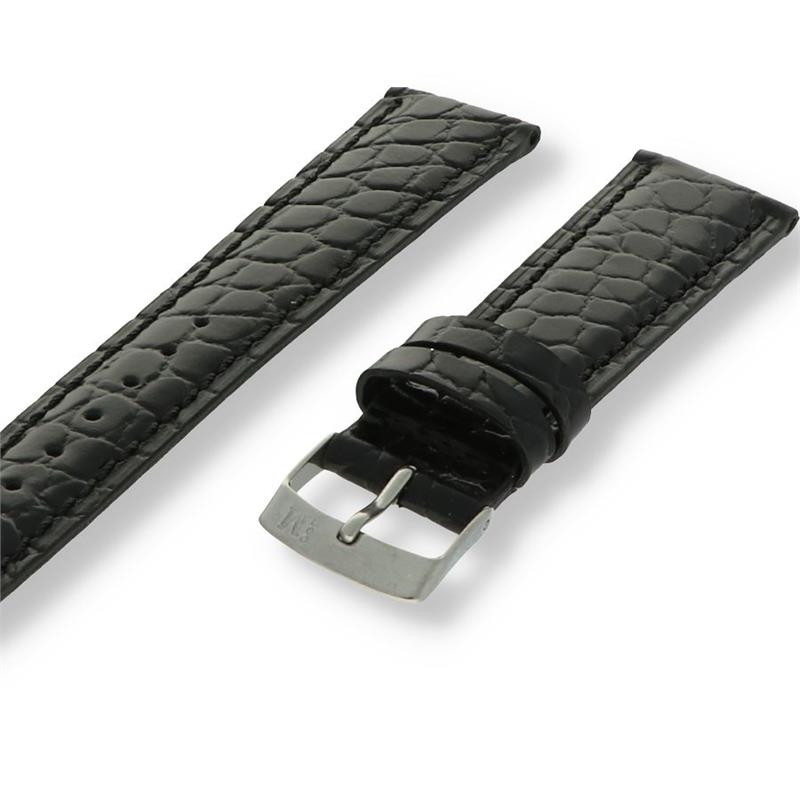De Morellato Horlogeband Liverpool PMK019LIVERP18 is een elegante leren band van echt leer, met een stijlvol croco-printpatroon in donker zwart. Hij weegt slechts 6 gram en is 18 mm breed. Deze standaardmodelband is ideaal voor een klassieke en verfijnde look. Combineer hem met een formele of alledaagse outfit voor een tijdloze stijl.