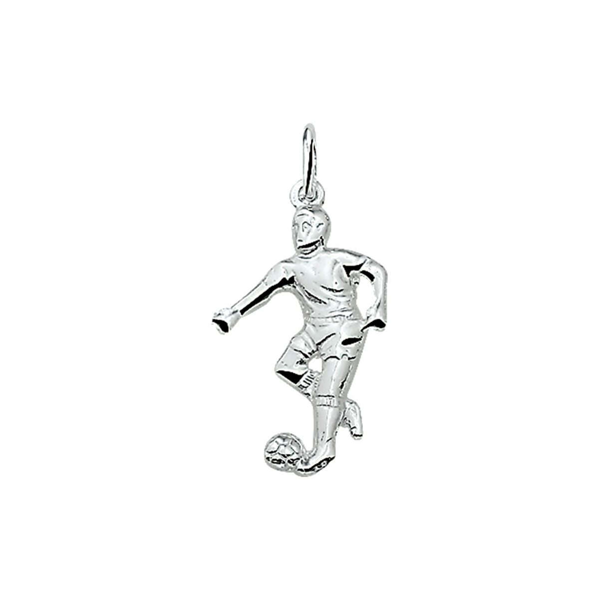 hanger voetballer zilver wit