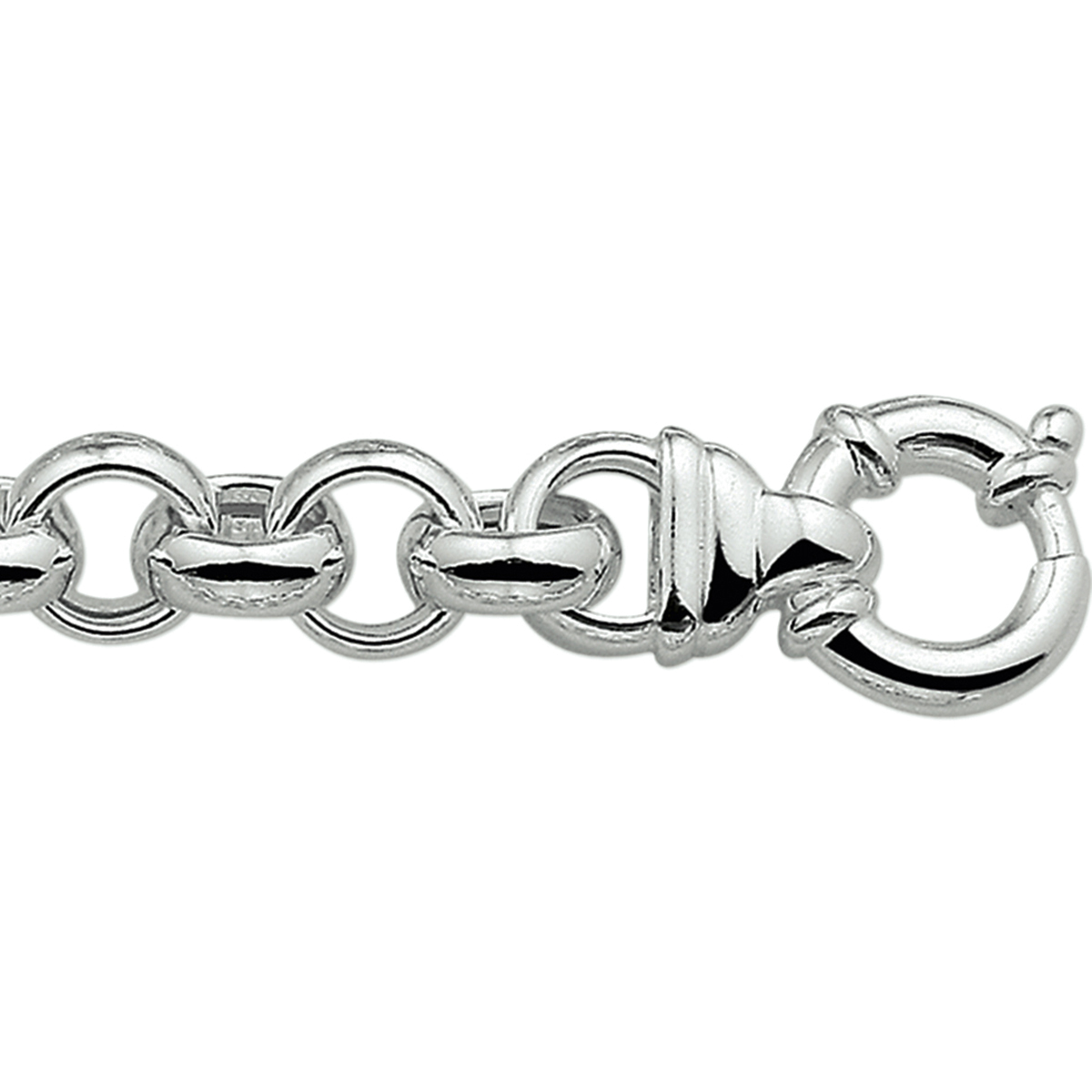 Huiscollectie - Zilveren jasseron armband 11mm, 21cm (draaglengte 19cm) - 10.04574