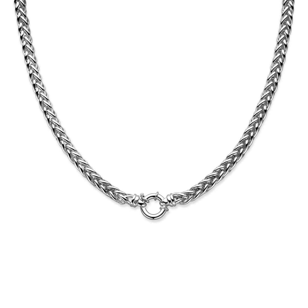 Zilveren Vossstaart Schakel Collier 45cm