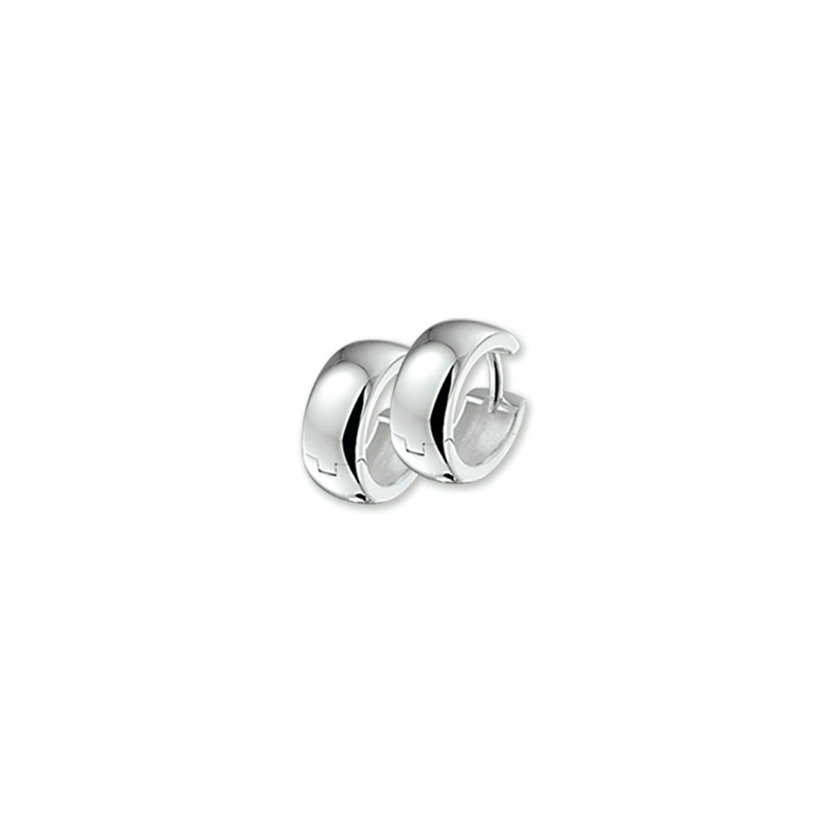 Beschrijving: Zilveren klapcreolen met een bolle buis en een poli afwerking. 
Doelgroep: dames
Breedte: 5 mm