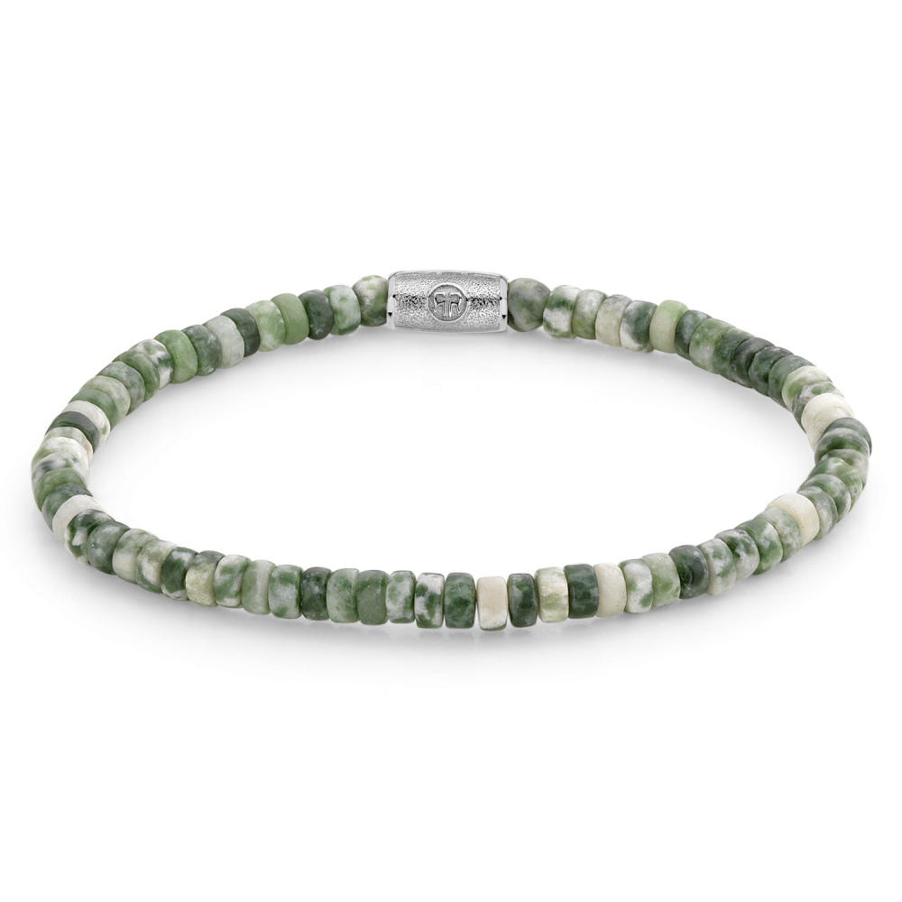 Deze armband is van het merk Rebel & Rose. Het is een unisexsieraad. De armband is groen van kleur.