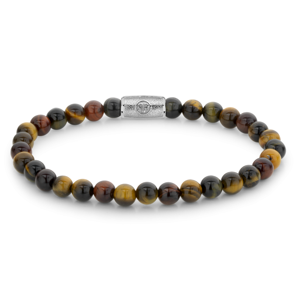 Deze armband is van het merk Rebel & Rose. Het is een herensieraad. De armband is bruin van kleur.