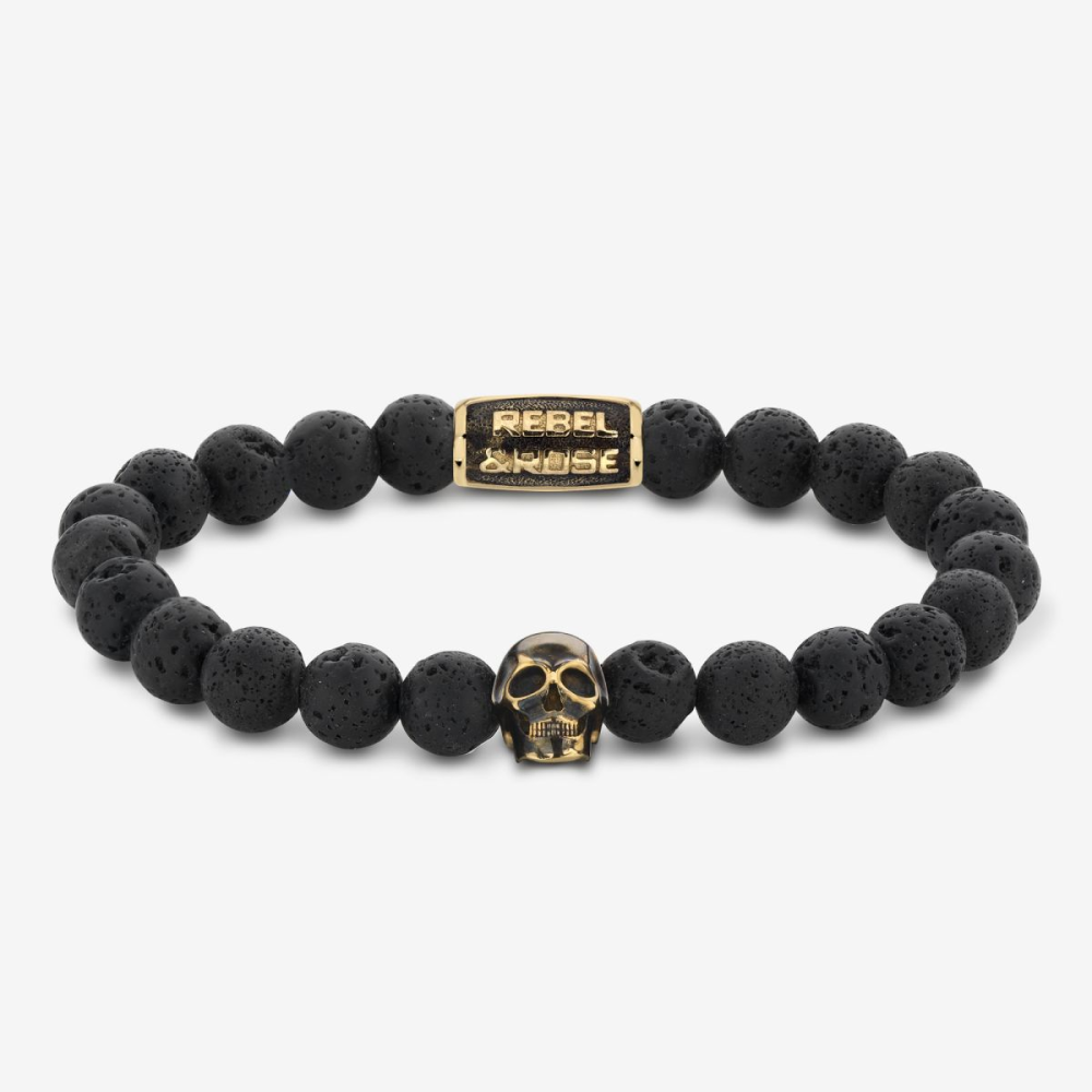 Deze armband is van het merk Rebel & Rose. Het is een herensieraad. De armband is zwart van kleur.