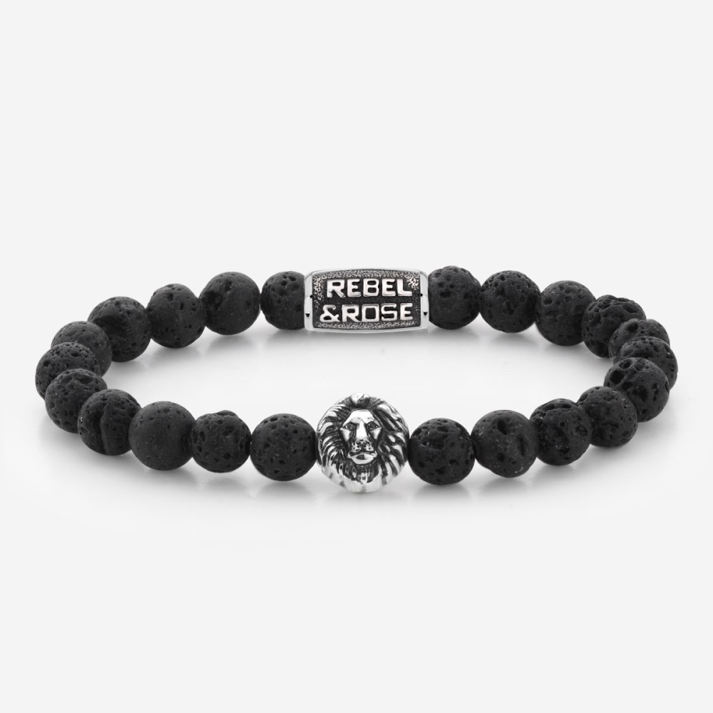 Deze armband is van het merk Rebel & Rose. Het is een herensieraad. De armband is zwart van kleur.
