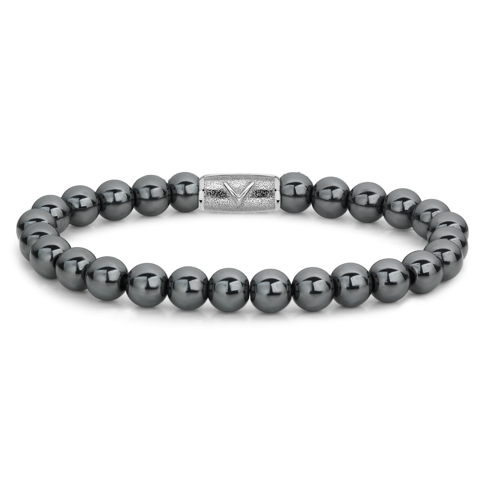 Armband van het merk Rebel & Rose. De armband heeft een hoogwaardige elastische stretch koord, met 8mm van Hematiet.