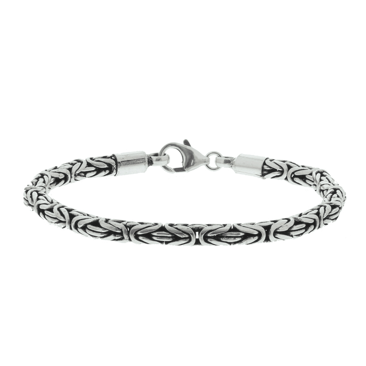 Zilveren armband - Oxide - Koningsschakel - 4,0 mm - 21 cm