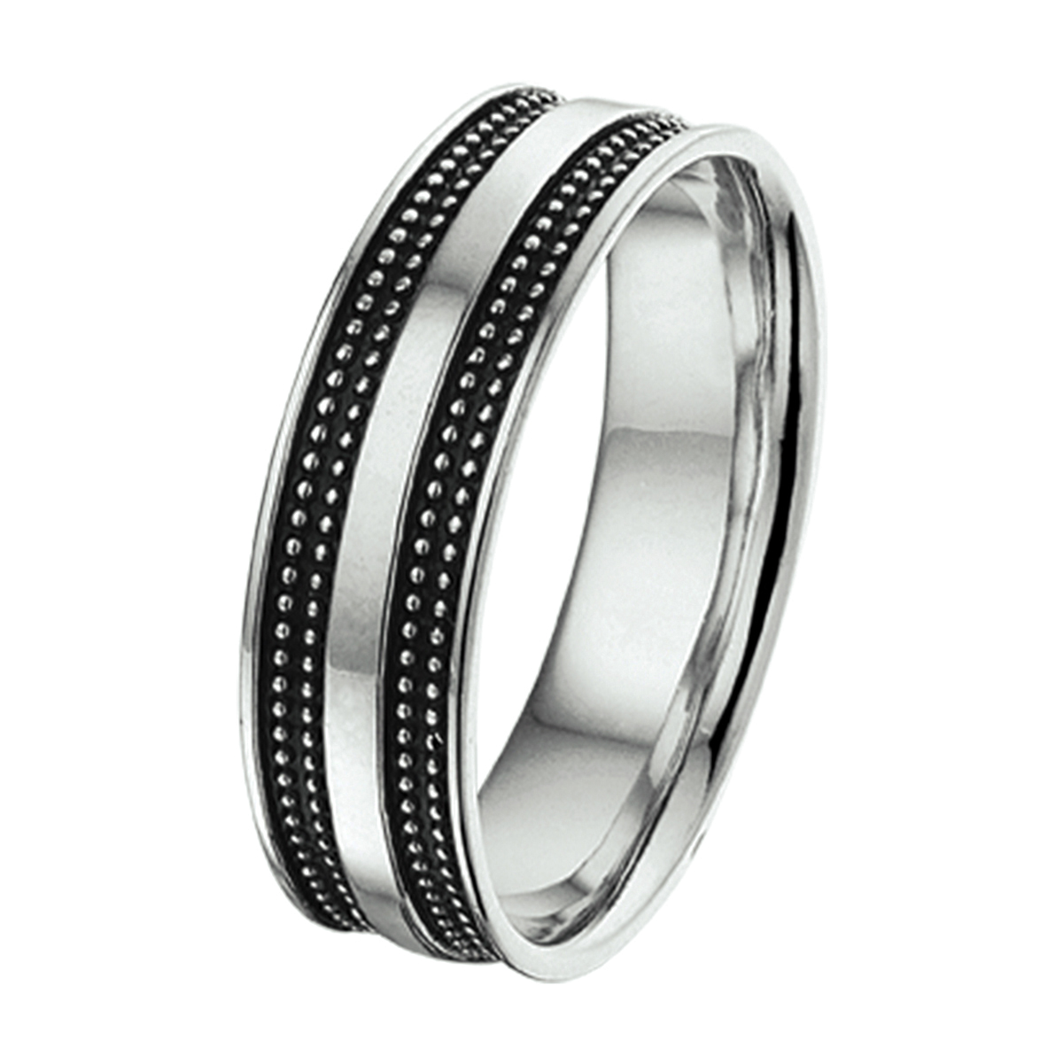 Beschrijving: Geoxideerd zilveren ring. 
Uniekenummer serie: 34762
Verpakt per: 1
Doelgroep: heren
Ringmaat: 20.50 mm
Hoogte: 6 mm