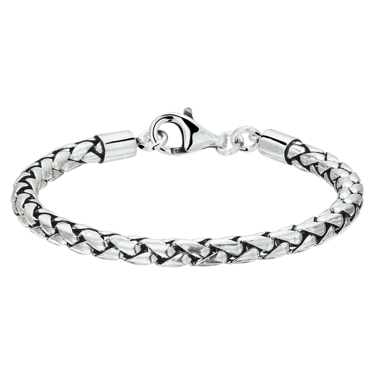 Geoxideerd zilveren schakelarmband.