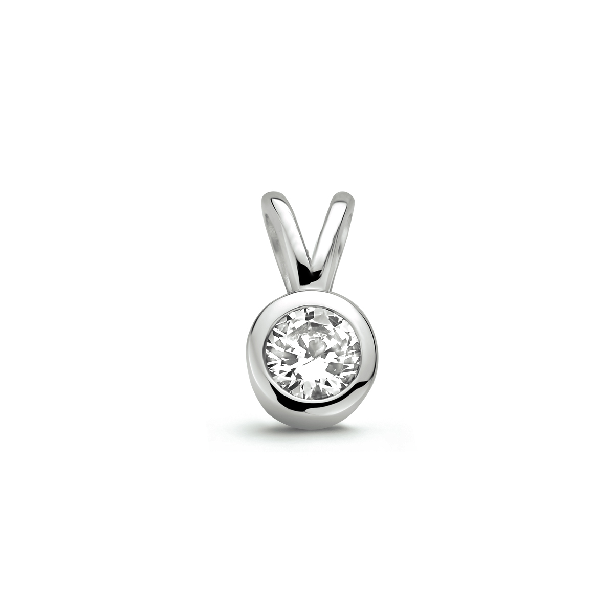 hanger zirkonia zilver gerhodineerd