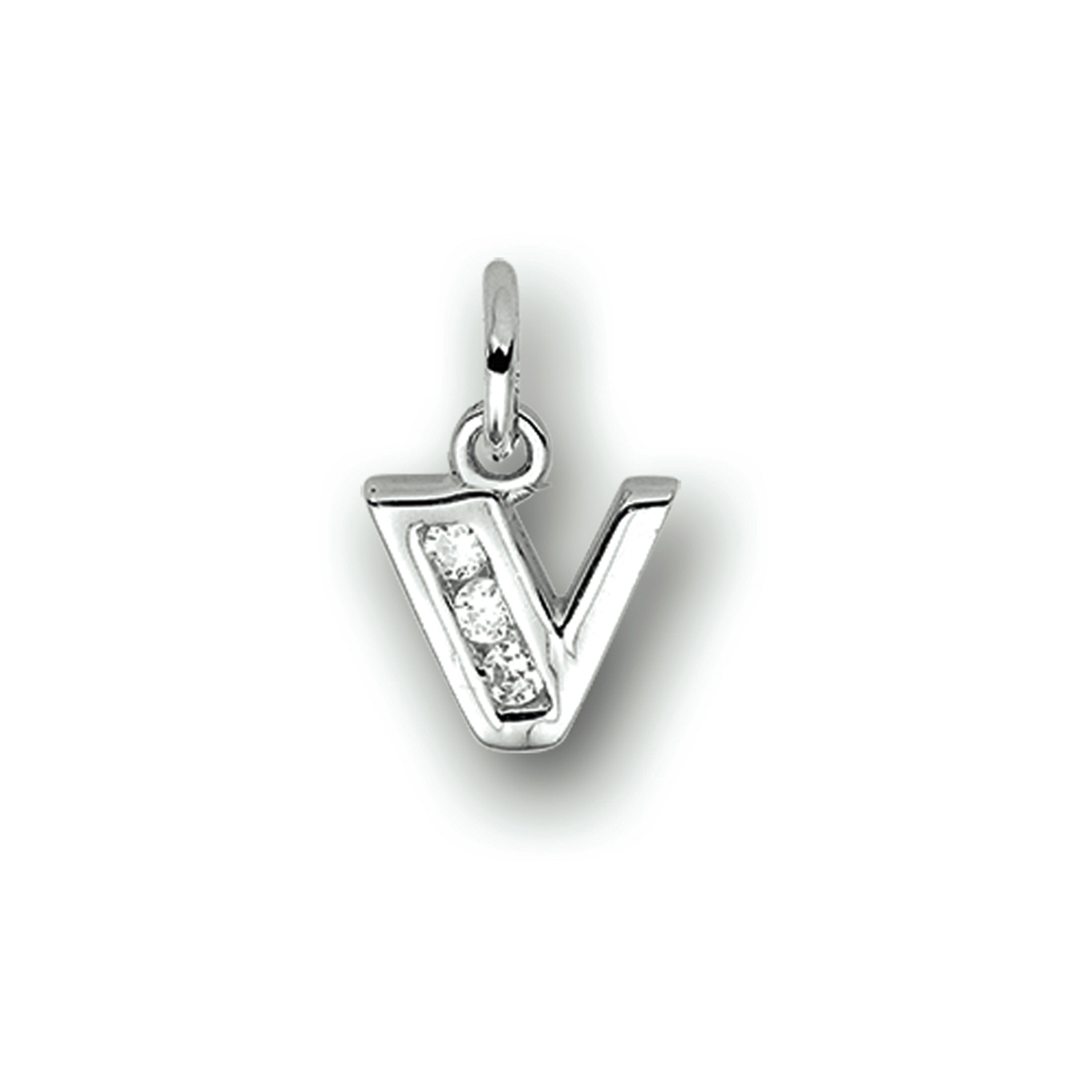 Beschrijving: Gerhodineerd zilveren hanger letter V met een hoogte van 9.5mm en een breedte van 8mm. Uitgevoerd met een schitterende rij van zirkonia.
Uniekenummer serie: 33598
Verpakt per: 1
Doelgroep: unisex
Zetting: alliance (rail zetting)