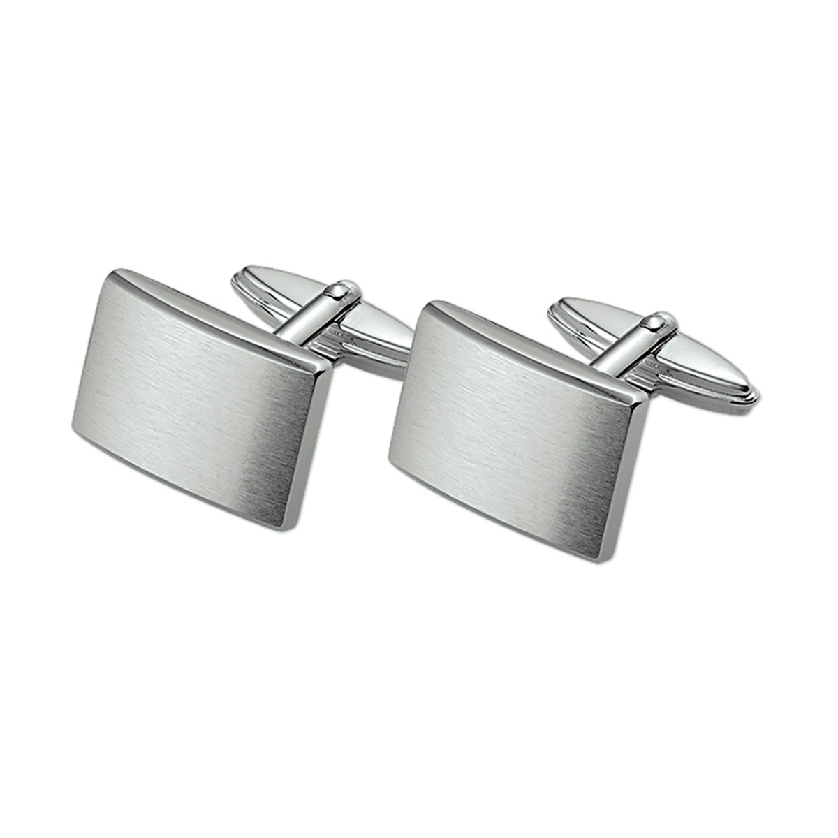 Beschrijving: Zilveren manchetknopen met een poli/matte afwerking. 
Doelgroep: heren
Breedte: 18.5 mm
Hoogte: 12.5 mm