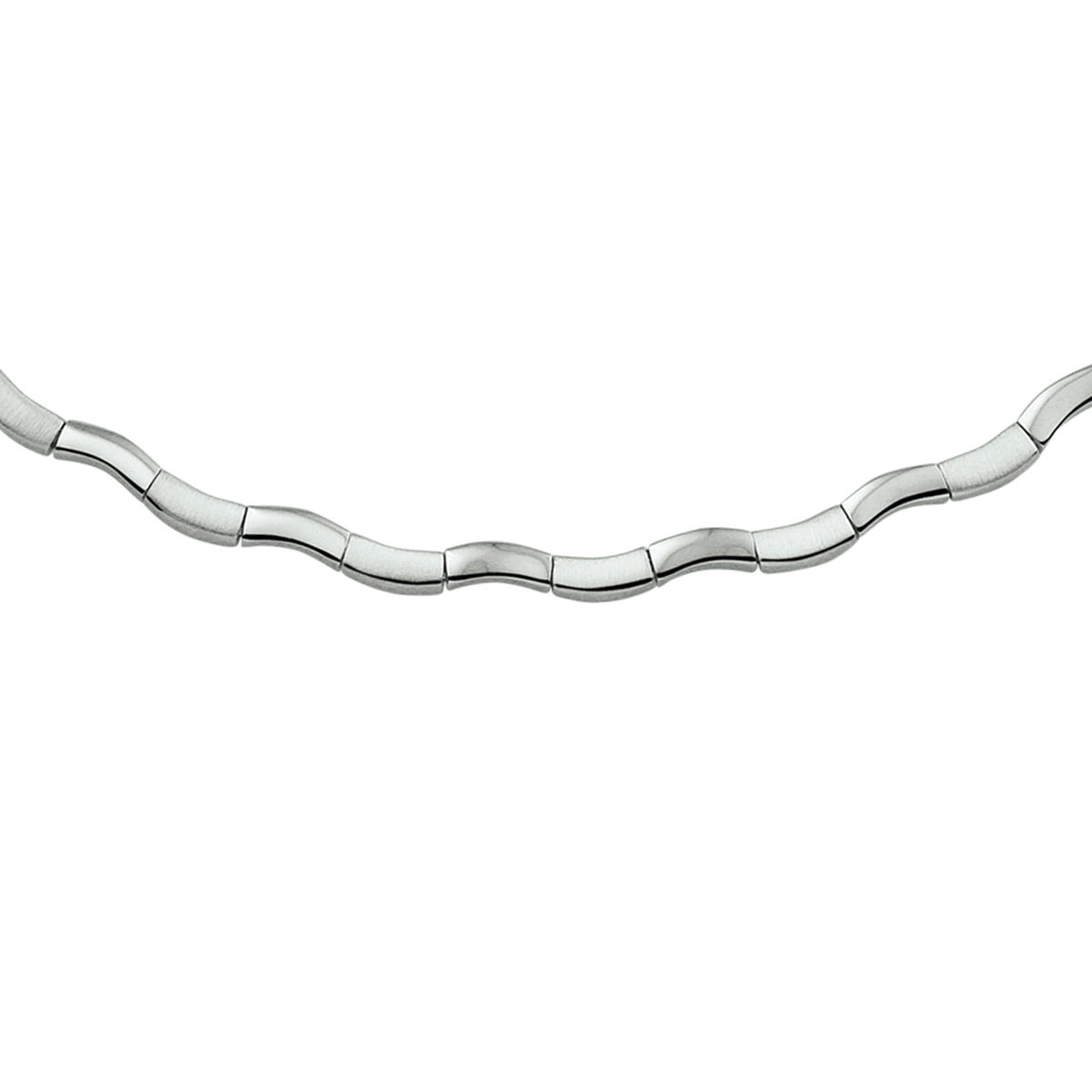 Beschrijving: Gerhodineerd zilveren collier met een poli/matte afwerking.
Verpakt per: 1
Doelgroep: dames
Breedte: 4.2 mm
Langste lengte: 43 mm
