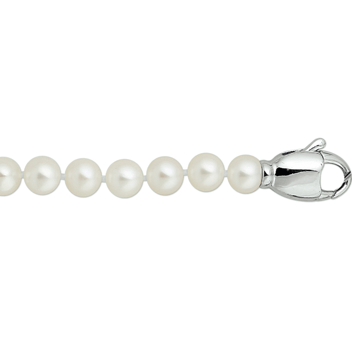 Beschrijving: Gerhodineerd zilveren armband van zoetwaterparels. 
Uniekenummer serie: 27406
Verpakt per: 1
Doelgroep: dames
Breedte: 7 mm
Langste lengte: 18.5 mm