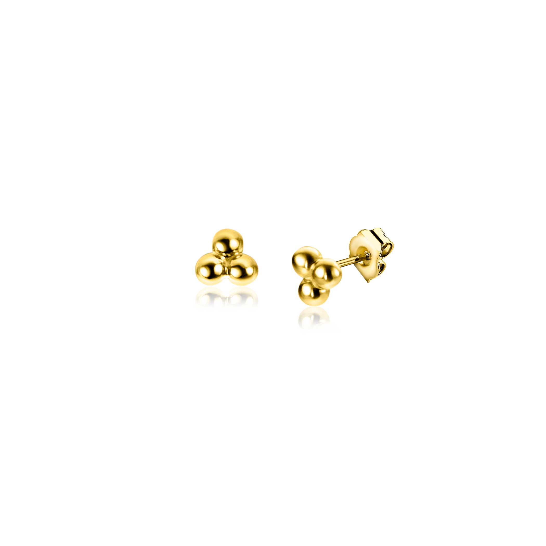 De Zinzi Gold oorknopjes  zijn stijlvolle oorsieraden in de categorie JEWEL. Deze gouden oorstekers hebben een hoogte van 2.8 mm, breedte van 2.7 mm en diepte van 1.5 mm. Ze zijn geen glanzend type en het beste te dragen bij een chique gelegenheid of als subtiele aanvulling op je dagelijkse outfit.