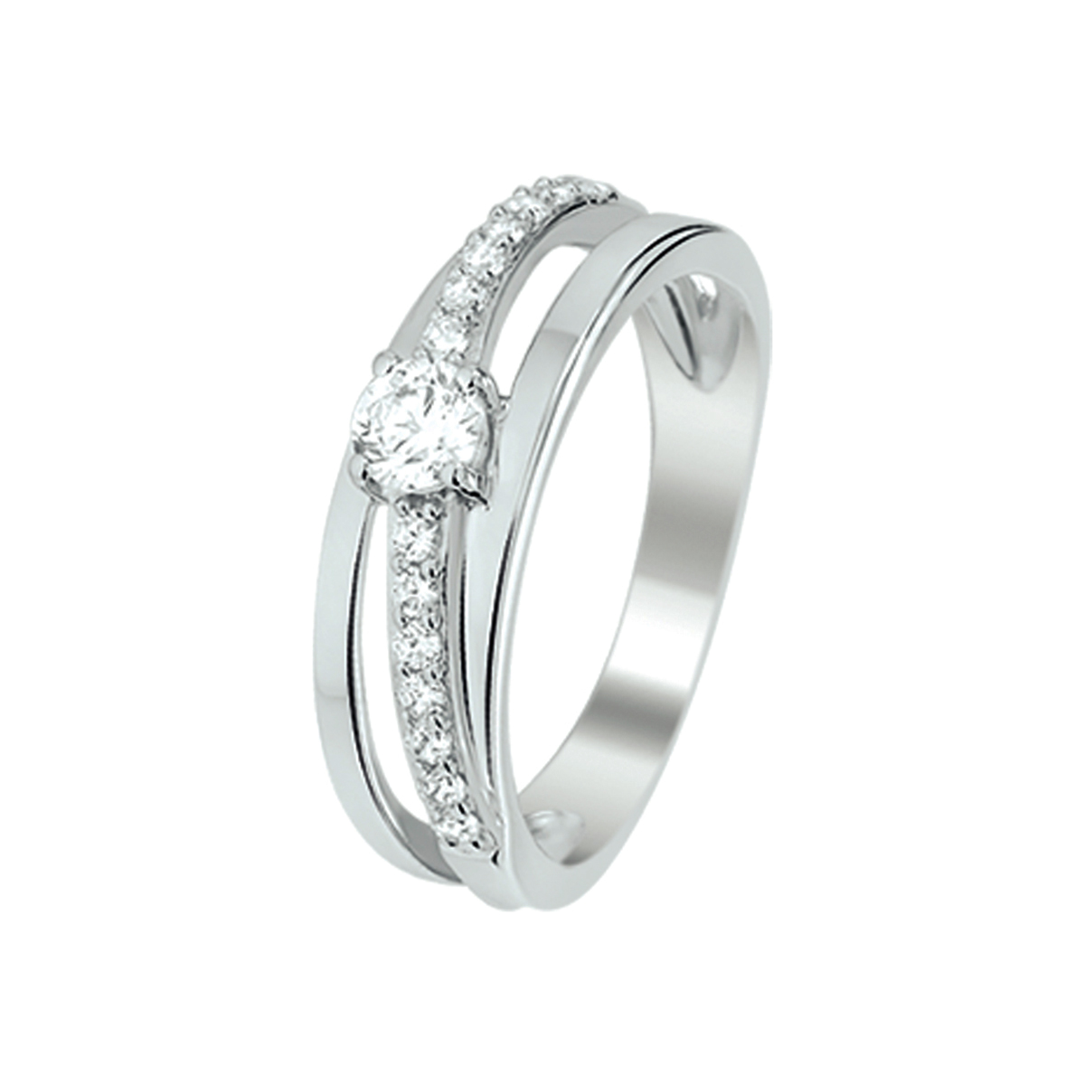 Zilveren dames ring