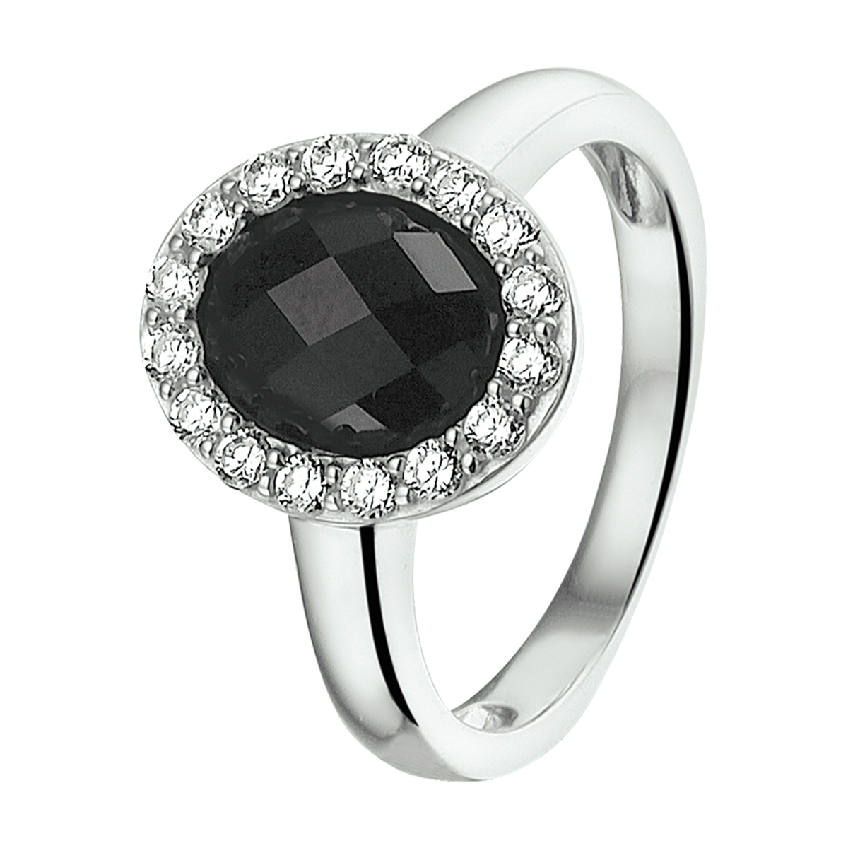 Beschrijving: Chique zilveren ring met een solitaire onyx en een rijzetting van briljant geslepen zirkonia in een chaton zetting. De ring heeft een breedte van 13mm. Deze ring is te combiren met bijpassende sieraden uit onze collectie zodat u een stijlvolle set kunt samenstellen.
Uniekenummer serie: 36557
Verpakt per: 1
Doelgroep: dames
Ringmaat: 19.00 mm (60)
Breedte: 13 mm
Zetting: entourage (rijzetting)