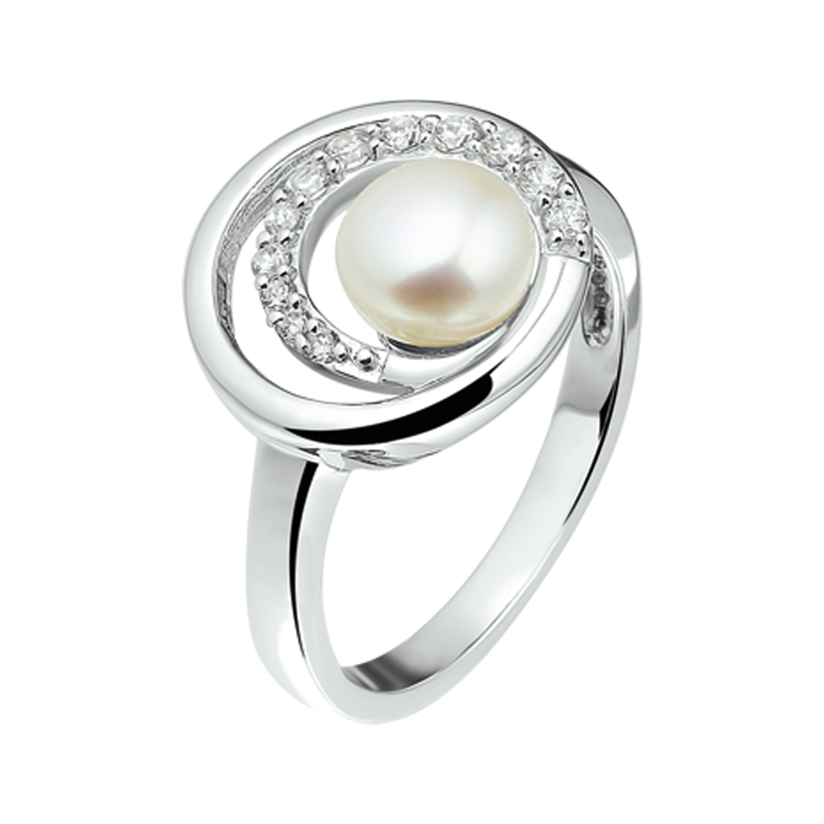 Beschrijving: Gerhodineerd zilveren ring met zoetwaterparel en zirkonia. 
Uniekenummer serie: 27230
Verpakt per: 1
Doelgroep: dames
Ringmaat: 17.25 mm (54)
Breedte: 14.5 mm