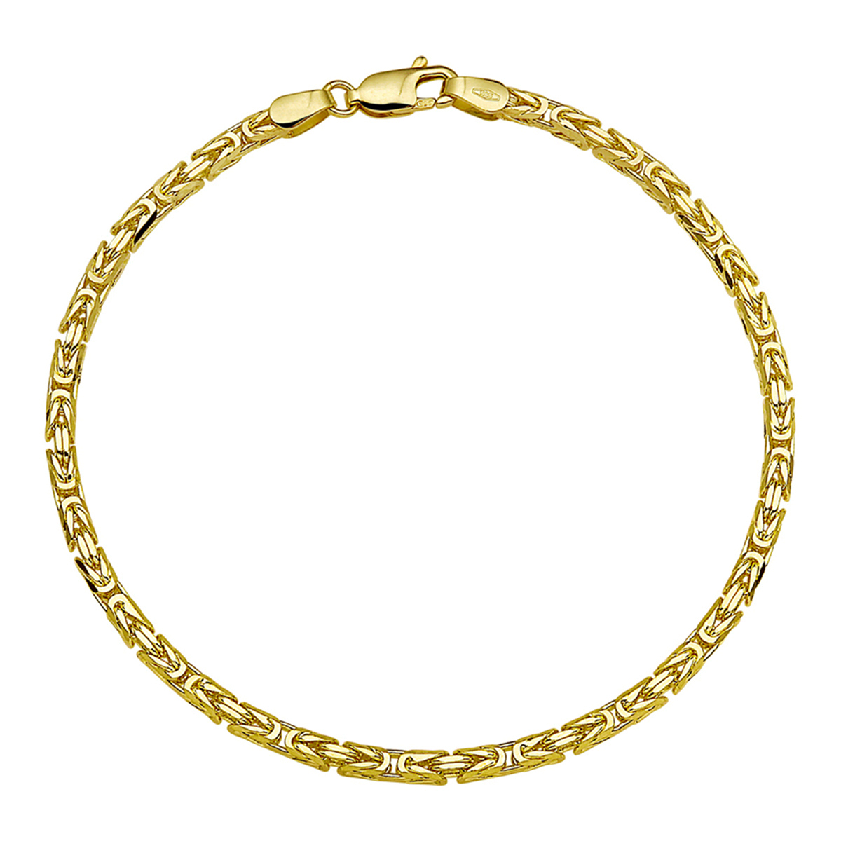 Beschrijving: De moderne man weet dat sieraden allang niet meer alleen voor vrouwen zijn! Draag jouw set casual met een spijkerbroek of chique bij een wat meer zakelijke look. Details: Geelgouden armband met konings schakel. De armband is onderdeel van een set. 
Uniekenummer serie: 26784
Verpakt per: 1
Doelgroep: heren
Breedte: 2.5 mm
Langste lengte: 19 mm
