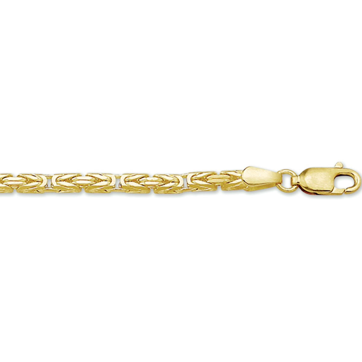 De moderne man weet dat sieraden allang niet meer alleen voor vrouwen zijn! Draag jouw set casual met een spijkerbroek of chique bij een wat meer zakelijke look. Details: Geelgouden collier met konings schakel. Het collier is onderdeel van een set. 

Breedte: 2.5 mm
Langste lengte: 60 mm
MASSIEF