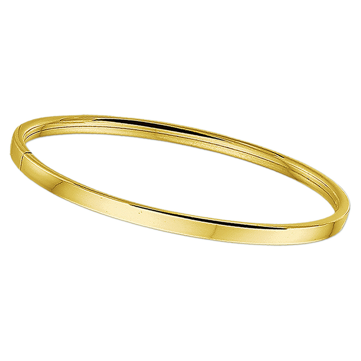 bangle 4,0 mm vlakke buis 14K geel
