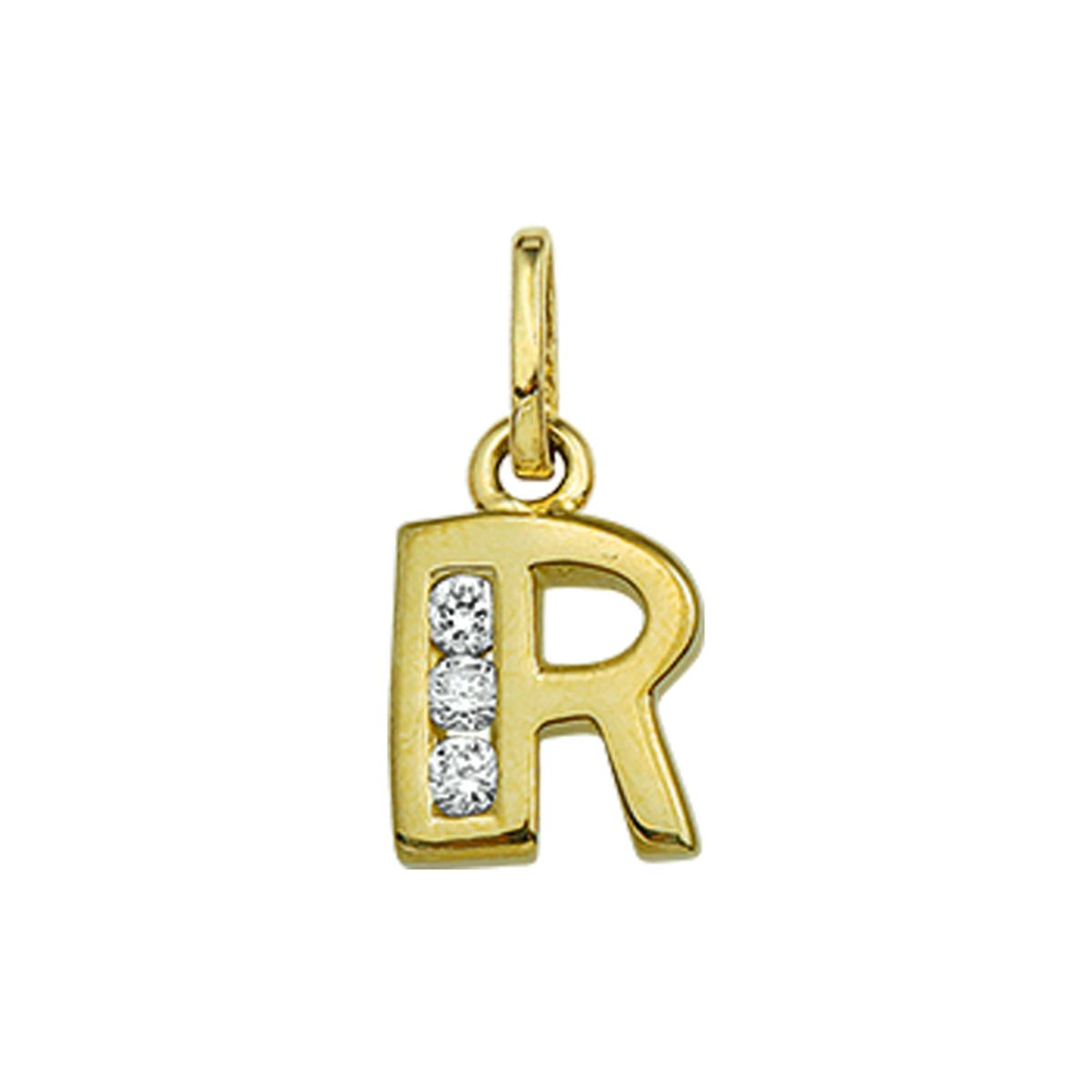Beschrijving: Creeer een heel persoonlijk collier met deze zirkonia letter hanger. Kies de initialen van een dierbare je geliefde of misschien wel gewoon die van jezelf! Details: Geelgouden hanger met de letter R en een afmeting van 10x6.5mm.

