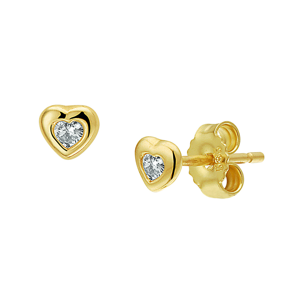 Beschrijving: Geelgouden oorknoppen met een hart en zirkonia.
Verpakt per: 1
Doelgroep: dames
Breedte: 4 mm
Hoogte: 3.5 mm
Zetting: solitaire (kastzetting)