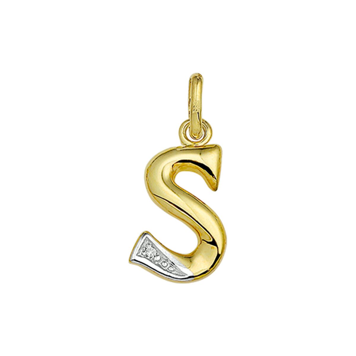 Creeer een heel persoonlijk collier met deze diamant letter hanger. Kies de initialen van een dierbare je geliefde of misschien wel gewoon die van jezelf! Geelgouden hanger met de letter S en een afmeting van 16x8.5mm.
