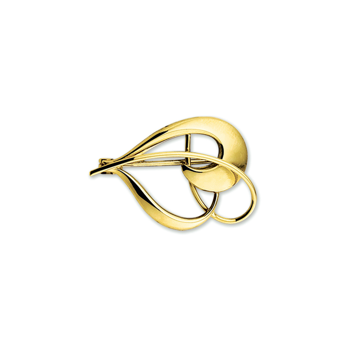 14kt. Geelgouden Broche, hartvorm
