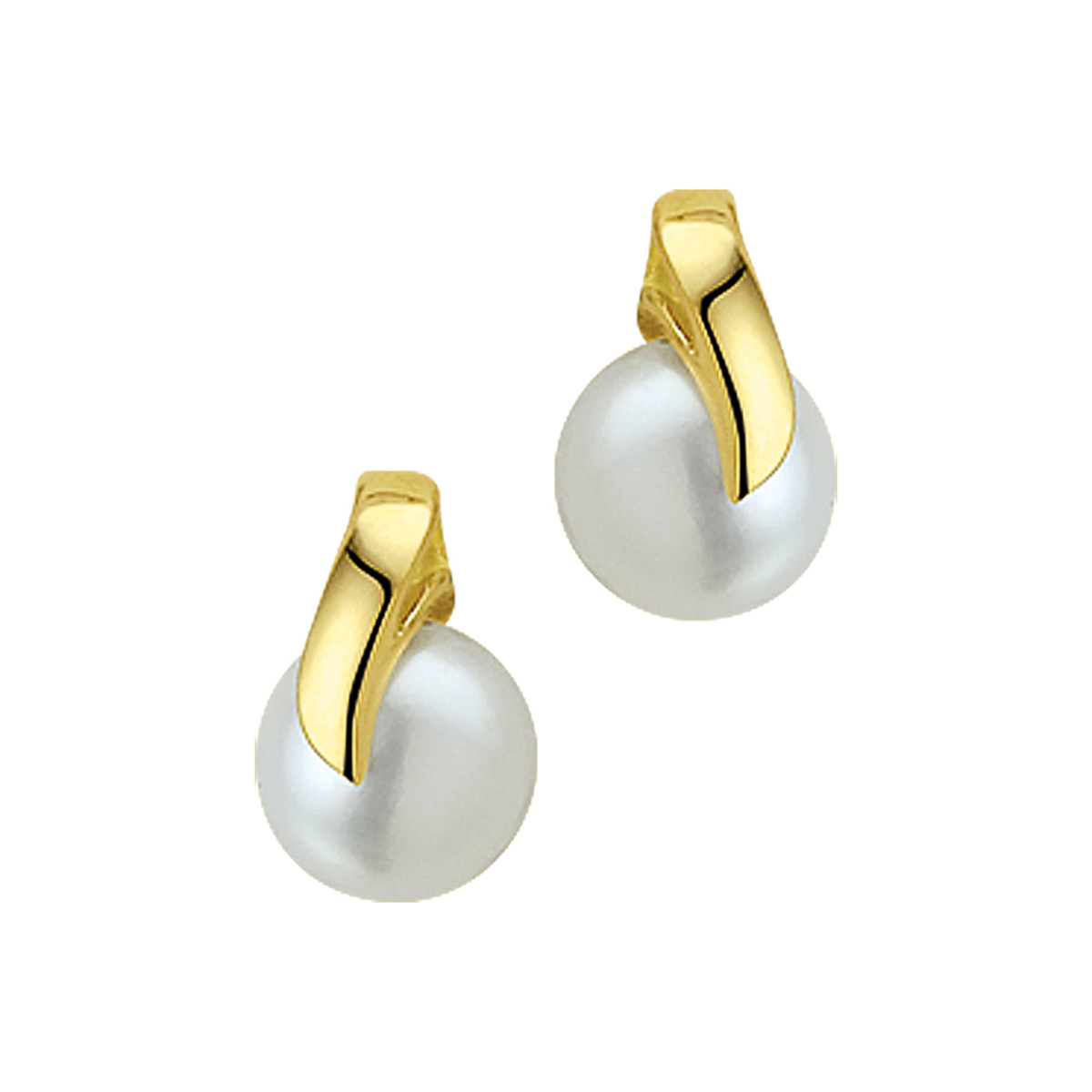 Beschrijving: Geelgouden oorknoppen met zoetwaterparel. 
Verpakt per: 1
Doelgroep: dames
Breedte: 7 mm
Hoogte: 10.5 mm