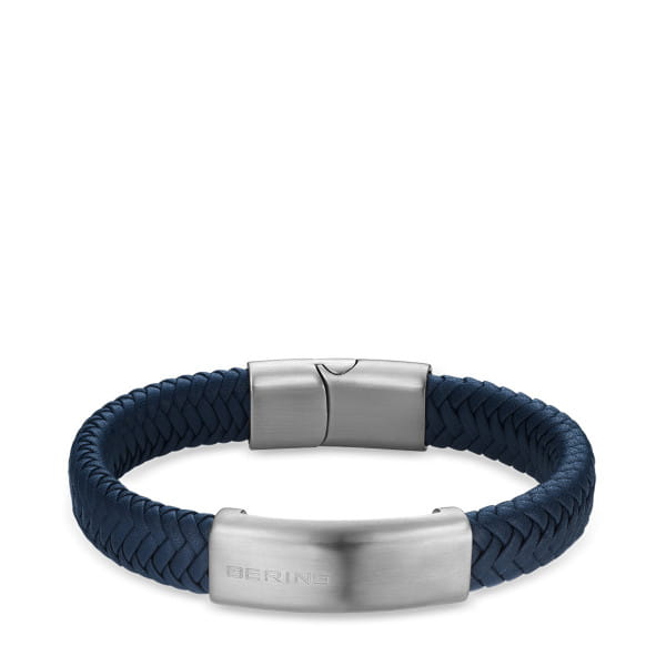 Edelstaal bering armband leer 637-817-200