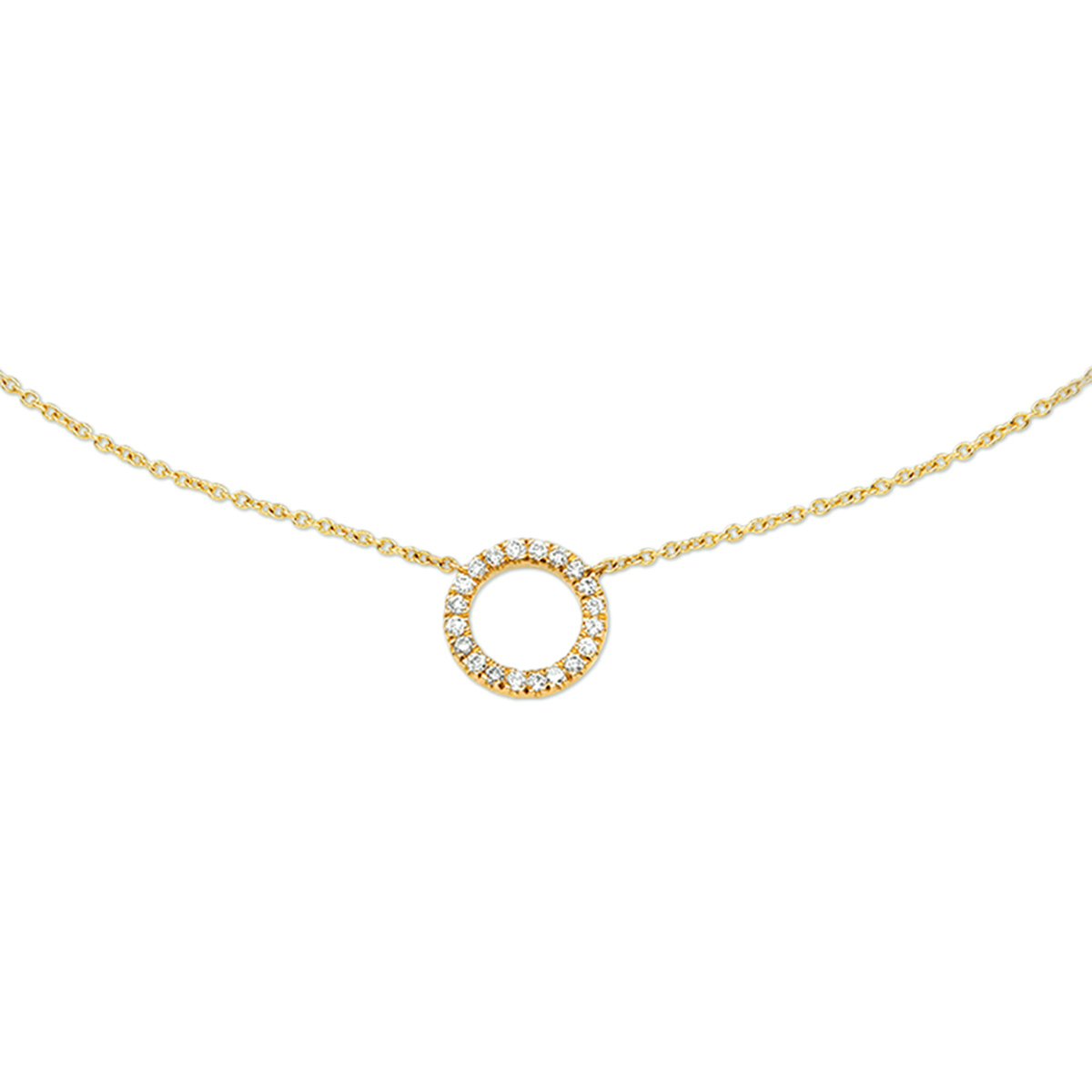 Beschrijving: Geelgouden collier met een cirkel van diamant. De lengte bedraagt 40 - 42 - 44cm.
Verpakt per: 1
Doelgroep: dames
Breedte: 0.9 mm
Kortste lengte: 40 mm
Langste lengte: 44 mm